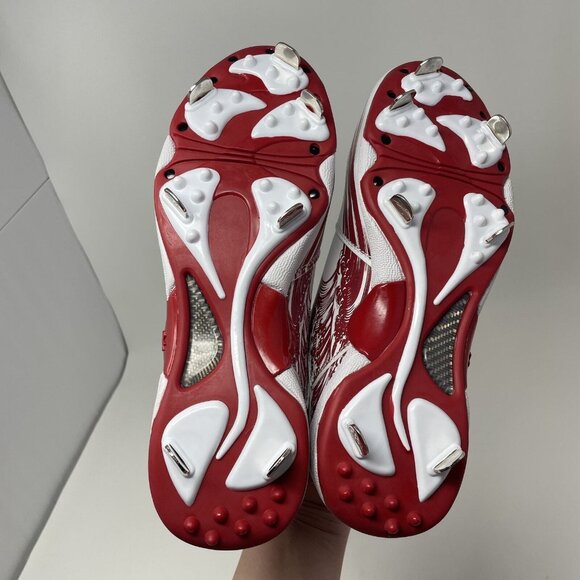 Ringor Flite Spikes Softball Metal‎ Cleats Womens 8.5 Rising Tide White Red New - Picture 8 of 9